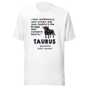 unisex-staple-t-shirt-white-front-679fa6f5a5dba.jpg Taurus Brown Bull t-shirt