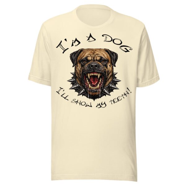 Bullmastiff Dog Lover T-Shirt – “I’m a Dog, I’ll Show My Teeth!” Fierce Mastiff Graphic Tee for Dog Lovers
