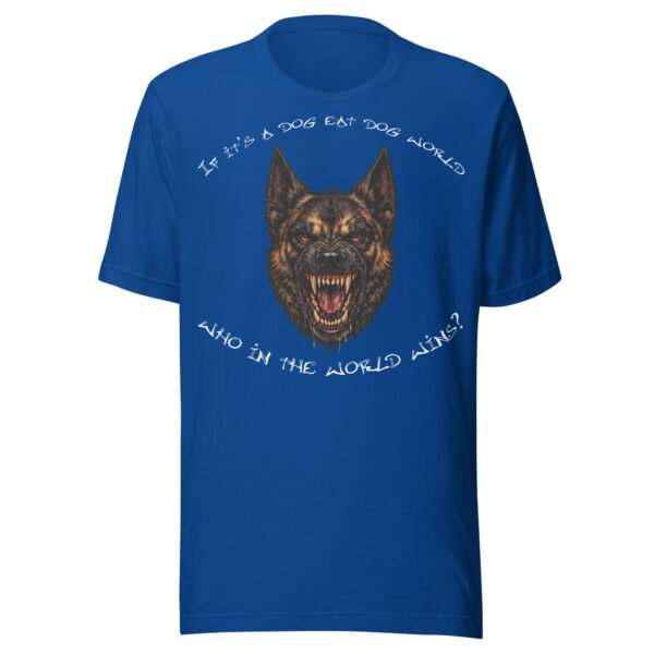 Belgian Malinois Dog Lover T-Shirt – "If it's a dog eat dog world, who in the world wins?" Fierce Dog World Graphic Tee