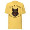 Doberman Pinscher Dog Lover T-Shirt – "I'm a dog! Don't bark on me!" Fierce Guard Dog Graphic Tee for Dog Lovers
