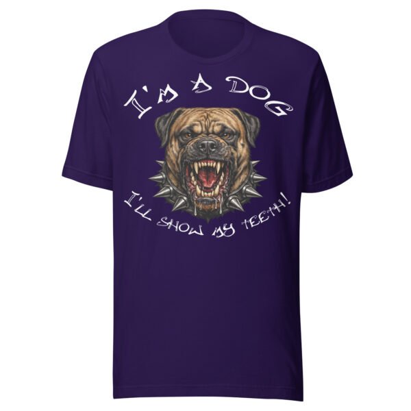 Bullmastiff Dog Lover T-Shirt – “I’m a Dog, I’ll Show My Teeth!” Fierce Mastiff Graphic Tee for Dog Lovers
