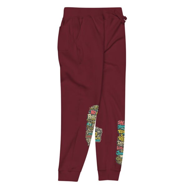 unisex-fleece-sweatpants-maroon-front-right-6a0a7ed7856a0.jpg Protect Your Peace Sweatpants