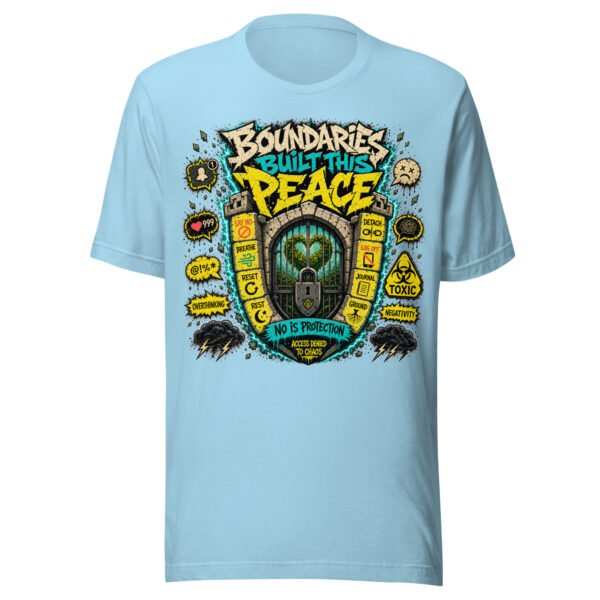 unisex-staple-t-shirt-ocean-blue-front-6a0a7e1e0e922.jpg Protect Your Peace T-Shirt