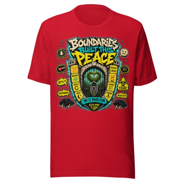 unisex-staple-t-shirt-red-front-6a0a7e1da4c48.jpg Protect Your Peace T-Shirt